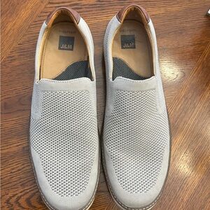 J&M Men's Gray Slip-On Loafers
